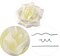 Flexi Blooms | 150-Piece Set (3 Packs) | Cream White Silk Rose Picks | Flexible & Detachable | For Weddings & Crafts